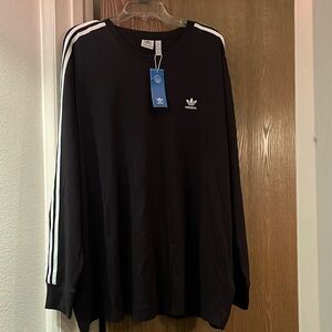Never worn black white stripe adidas unisex shirt 3x